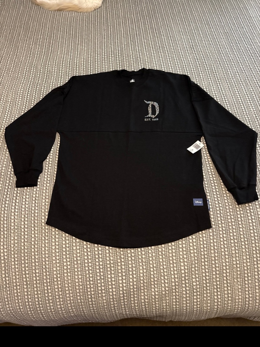 NWT Disneyland Spirit Jersey Black Sequins Rhinestones XS